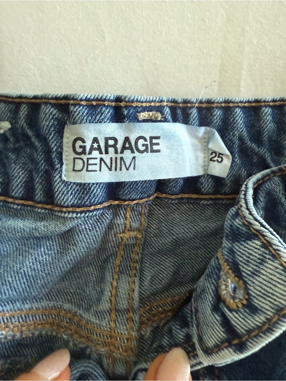 Garage Mid Wash Straight Leg Jeans - Blue - Picture 5 of 6